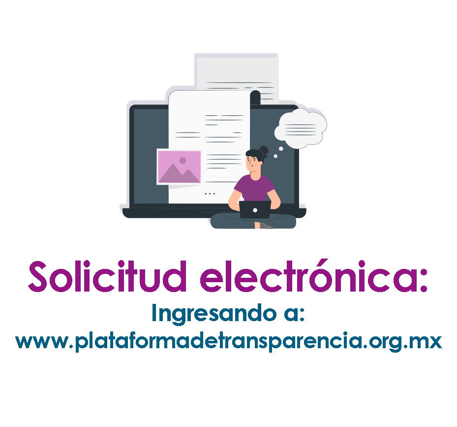 Solicitud Electrónica: ingresando a: www.plataformadetransparencia.org.mx